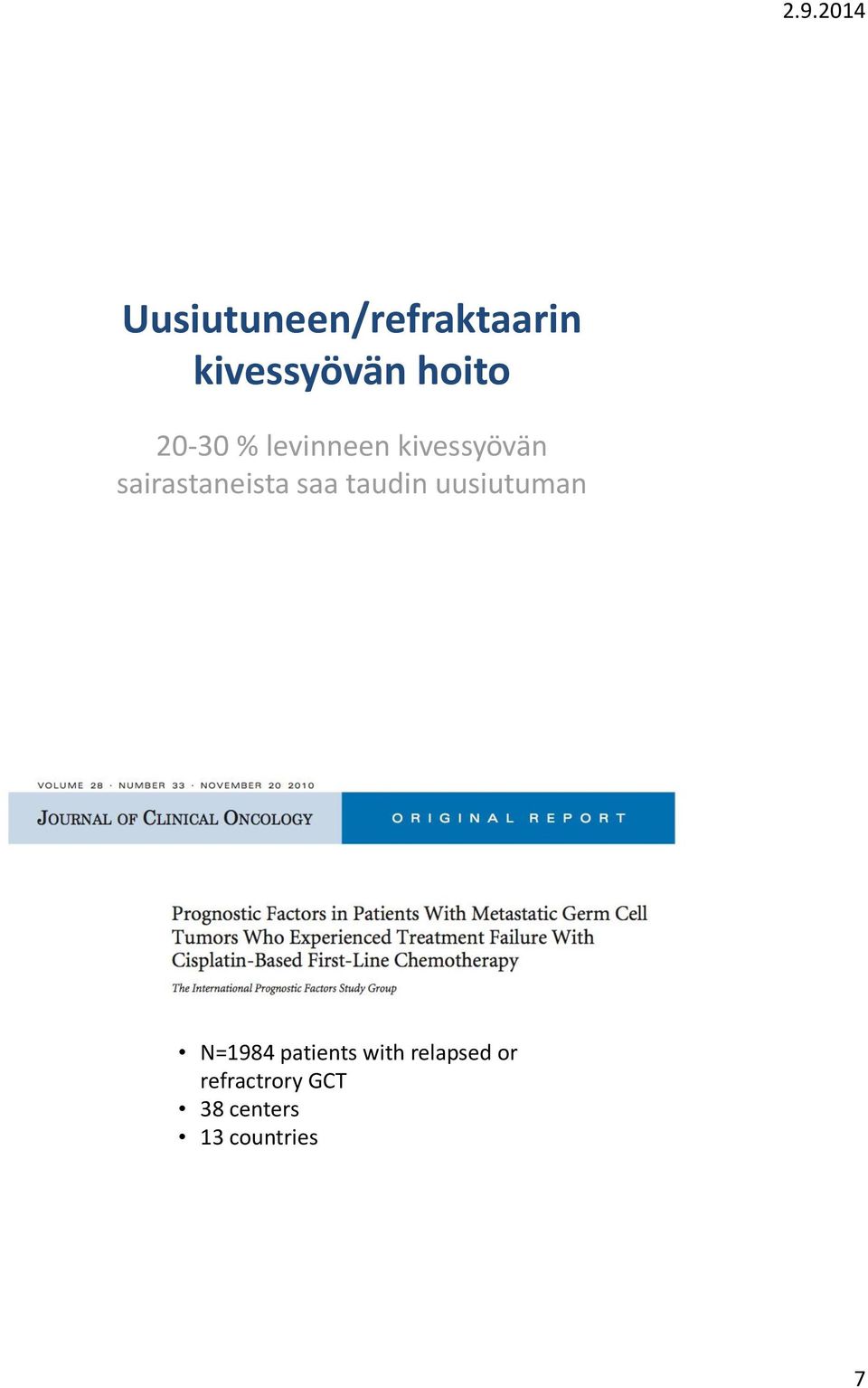 saa taudin uusiutuman N=1984 patients with