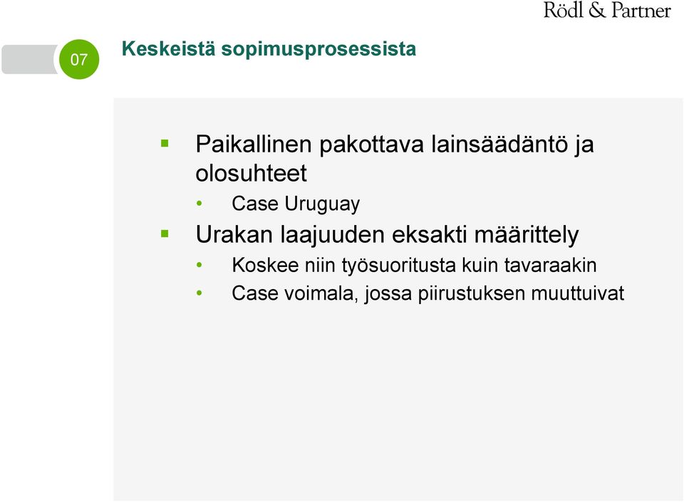 laajuuden eksakti määrittely Koskee niin