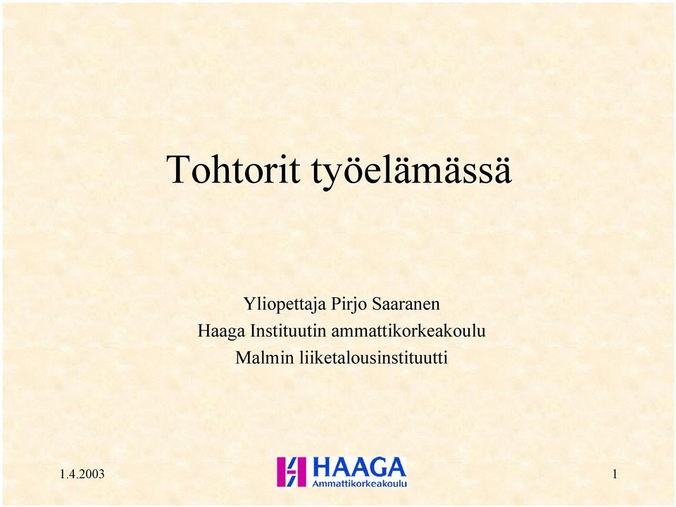 Haaga Instituutin