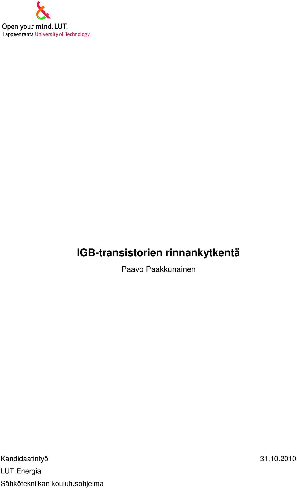 Paakkunainen Kandidaatintyö