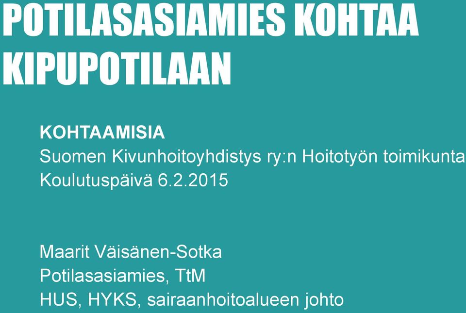 toimikunta Koulutuspäivä 6.2.