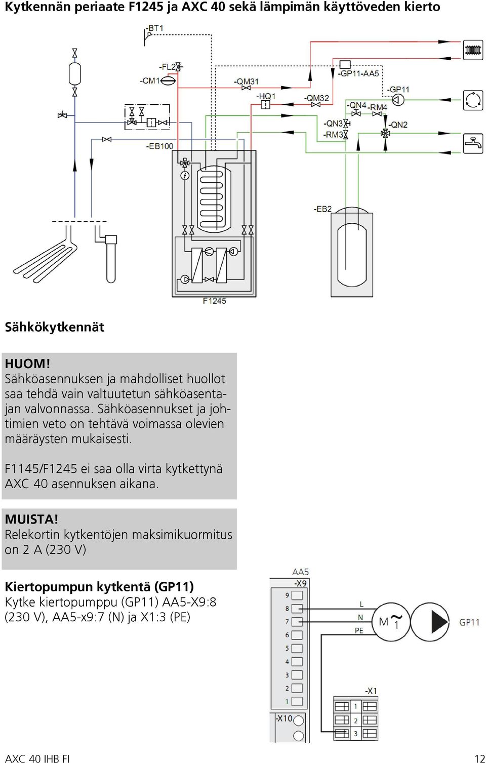 Sähköasennukset ja johtimien veto on tehtävä voimassa olevien määräysten mukaisesti.