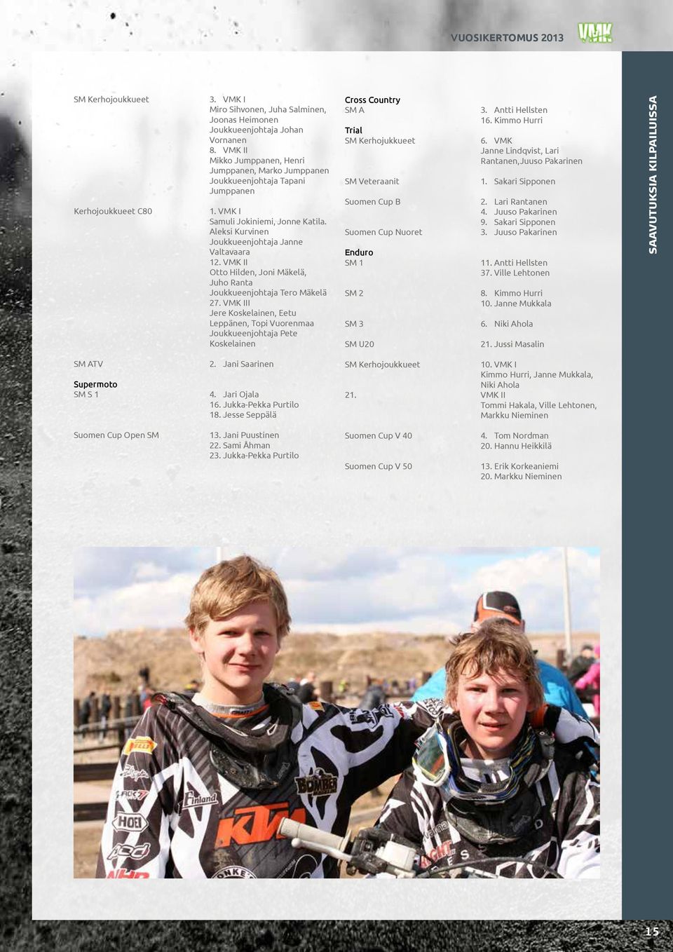 VMK II Otto Hilden, Joni Mäkelä, Juho Ranta Joukkueenjohtaja Tero Mäkelä 27.
