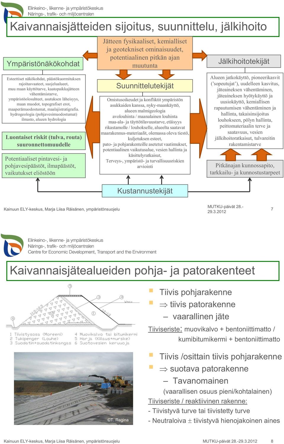 hydrogeologia (pohjavesimuodostumat) ilmasto, alueen hydrologia Luontaiset riskit (tulva, routa) suuronnettomuudelle Potentiaaliset pintavesi- ja pohjavesipäästöt, ilmapäästöt, vaikutukset eliöstöön