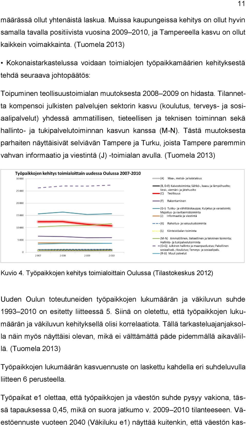 Tilannetta kompensoi julkisten palvelujen sektorin kasvu (koulutus, terveys- ja sosiaalipalvelut) yhdessä ammatillisen, tieteellisen ja teknisen toiminnan sekä hallinto- ja tukipalvelutoiminnan