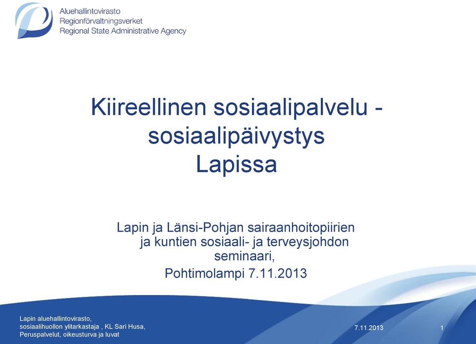 seminaari, Pohtimolampi 7.11.