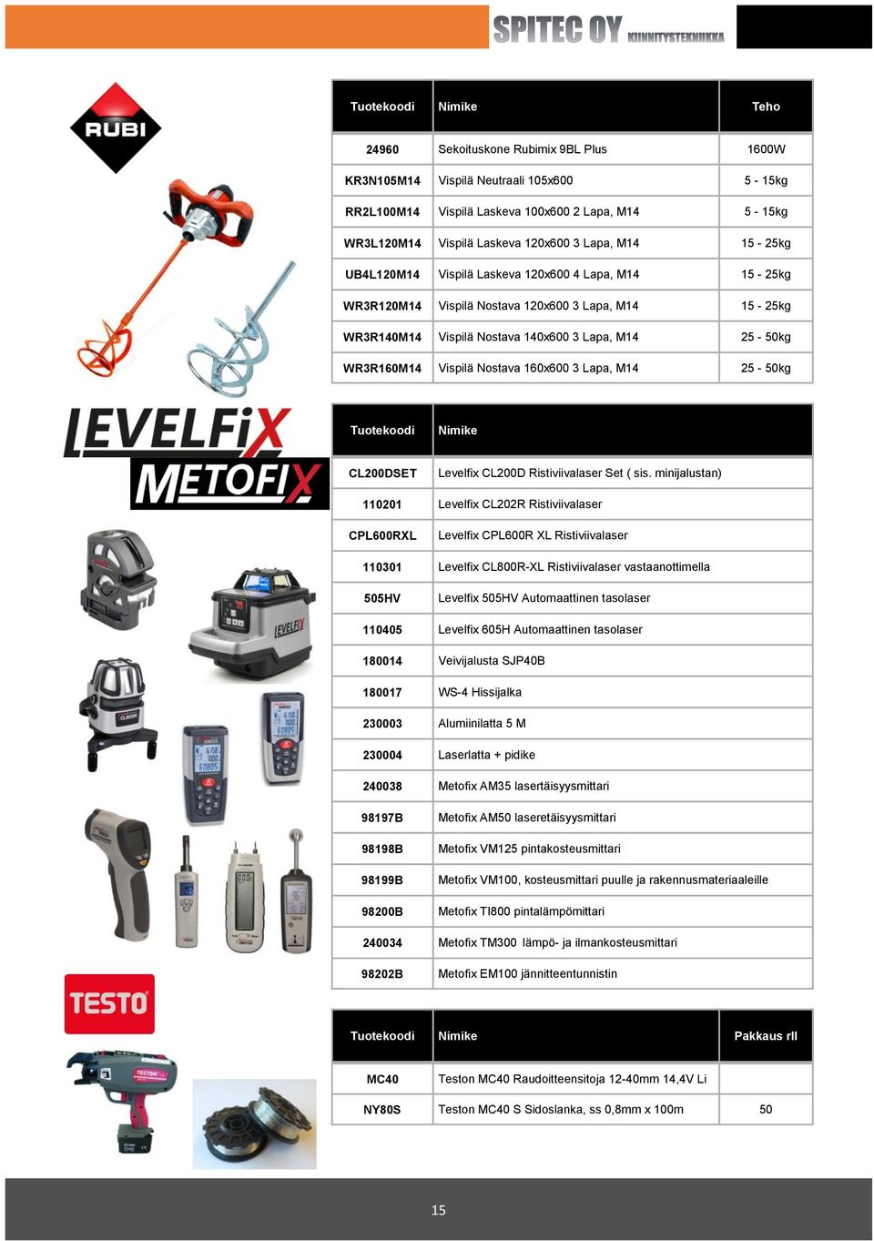 3 Lapa, M14 25-50kg CL200DSET Levelfix CL200D Ristiviivalaser Set ( sis.