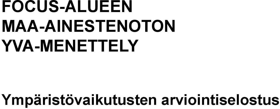 YVA-MENETTELY