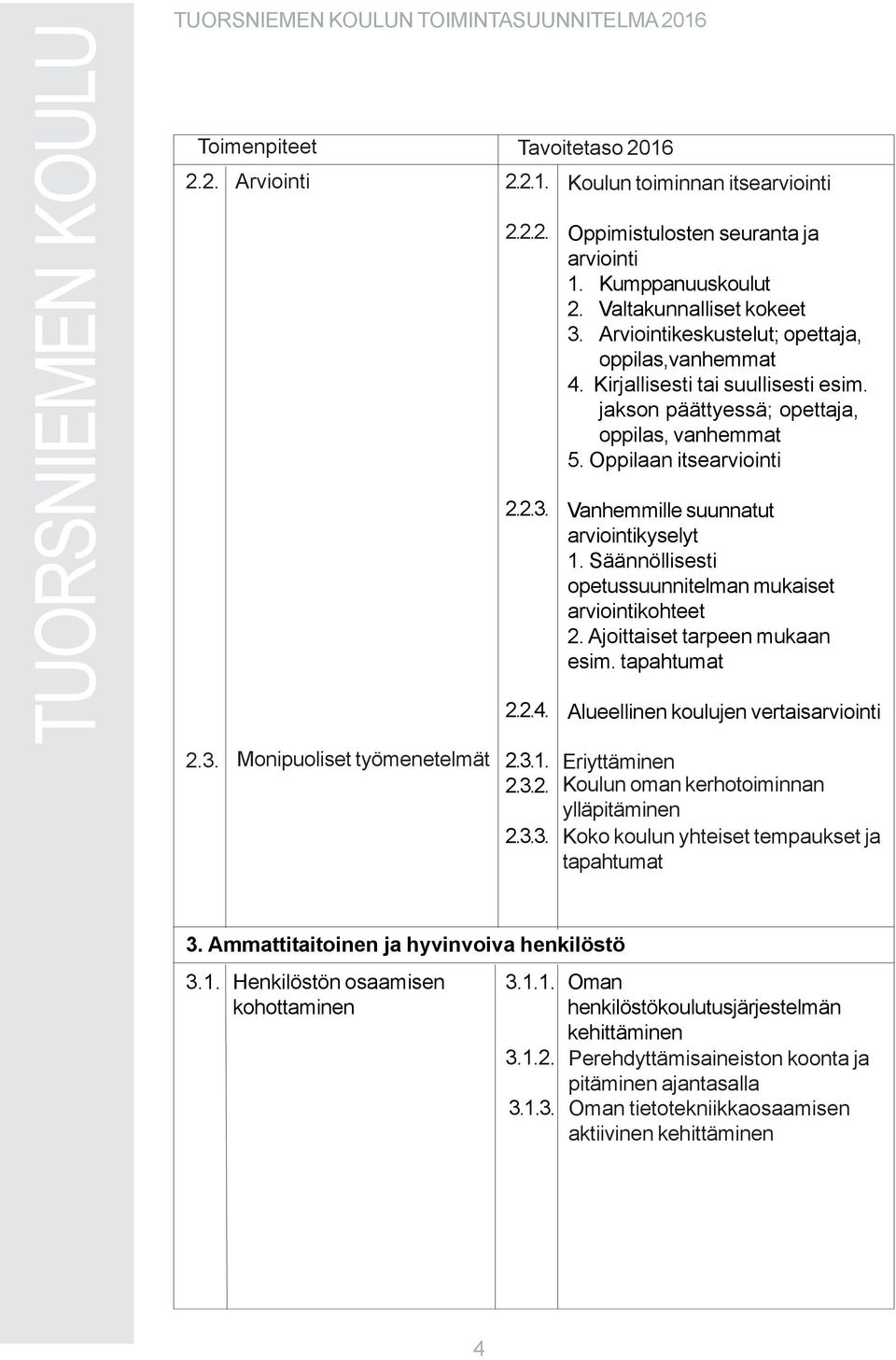 Oppilaan itsearviointi Vanhemmille suunnatut arviointikyselyt 1. Säännöllisesti opetussuunnitelman mukaiset arviointikohteet 2. Ajoittaiset tarpeen mukaan esim.