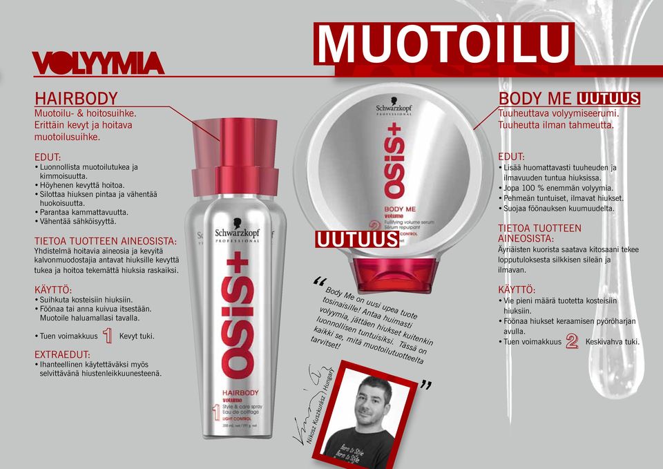 Yhdistelmä hoitavia aineosia ja kevyitä kalvonmuodostajia antavat hiuksille kevyttä tukea ja hoitoa tekemättä hiuksia raskaiksi. Suihkuta kosteisiin hiuksiin. Föönaa tai anna kuivua itsestään.