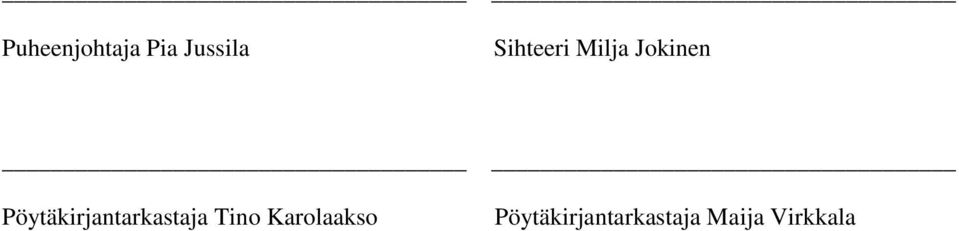Pöytäkirjantarkastaja Tino