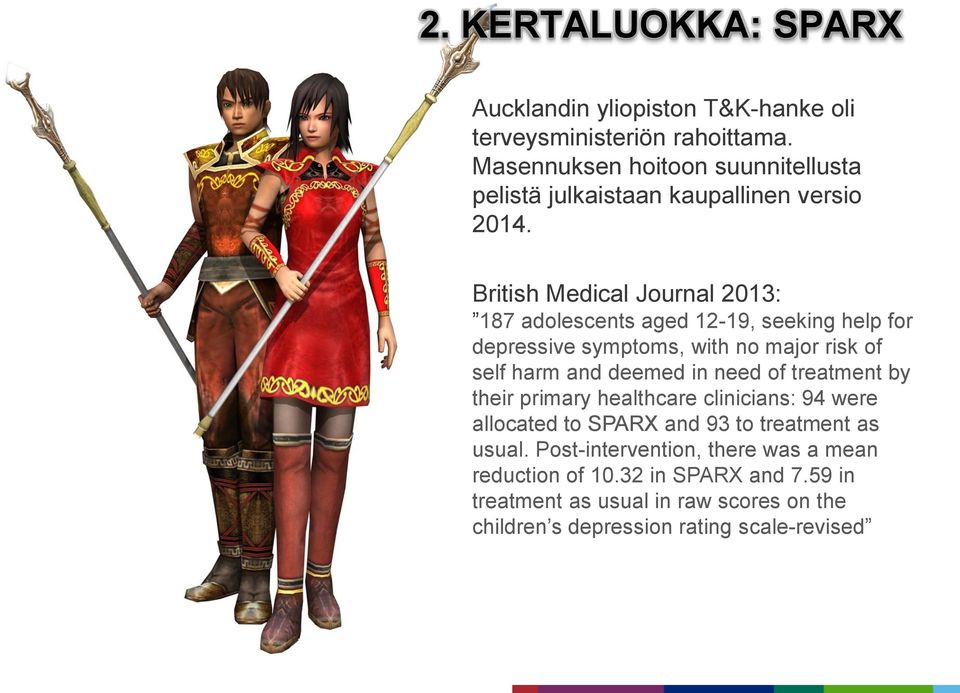 British Medical Journal 2013: 187 adolescents aged 12-19, seeking help for depressive symptoms, with no major risk of self harm and deemed in