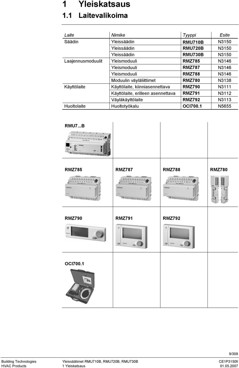 Laajennusmoduulit leismoduuli RMZ785 N3146 leismoduuli RMZ787 N3146 leismoduuli RMZ788 N3146 Moduulin väyläliittimet RMZ780 N3138