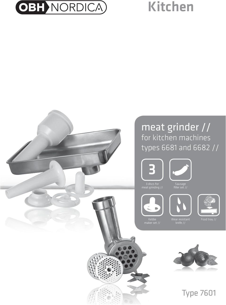 grinding // Sausage filler set // Kebbe maker