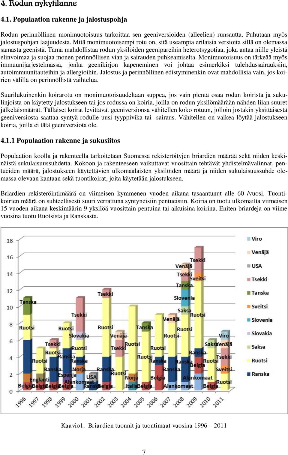 Tämä mahdollistaa rodun yksilöiden geenipareihin heterotsygotiaa, joka antaa niille yleistä elinvoimaa ja suojaa monen perinnöllisen vian ja sairauden puhkeamiselta.