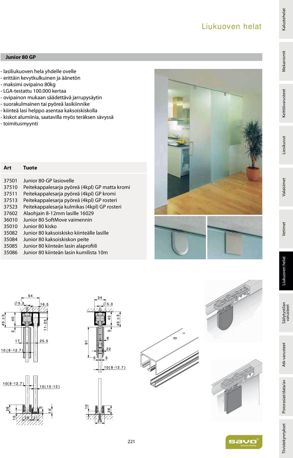 toimitusmyynti 37501 Junior 80-GP lasiovelle 37510 Peitekappalesarja pyöreä (4kpl) GP matta kromi 37511 Peitekappalesarja pyöreä (4kpl) GP kromi 37513 Peitekappalesarja pyöreä (4kpl) GP rosteri 37523