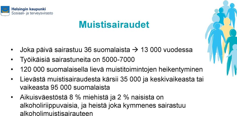 kärsii 35 000 ja keskivaikeasta tai vaikeasta 95 000 suomalaista Aikuisväestöstä 8 % miehistä ja