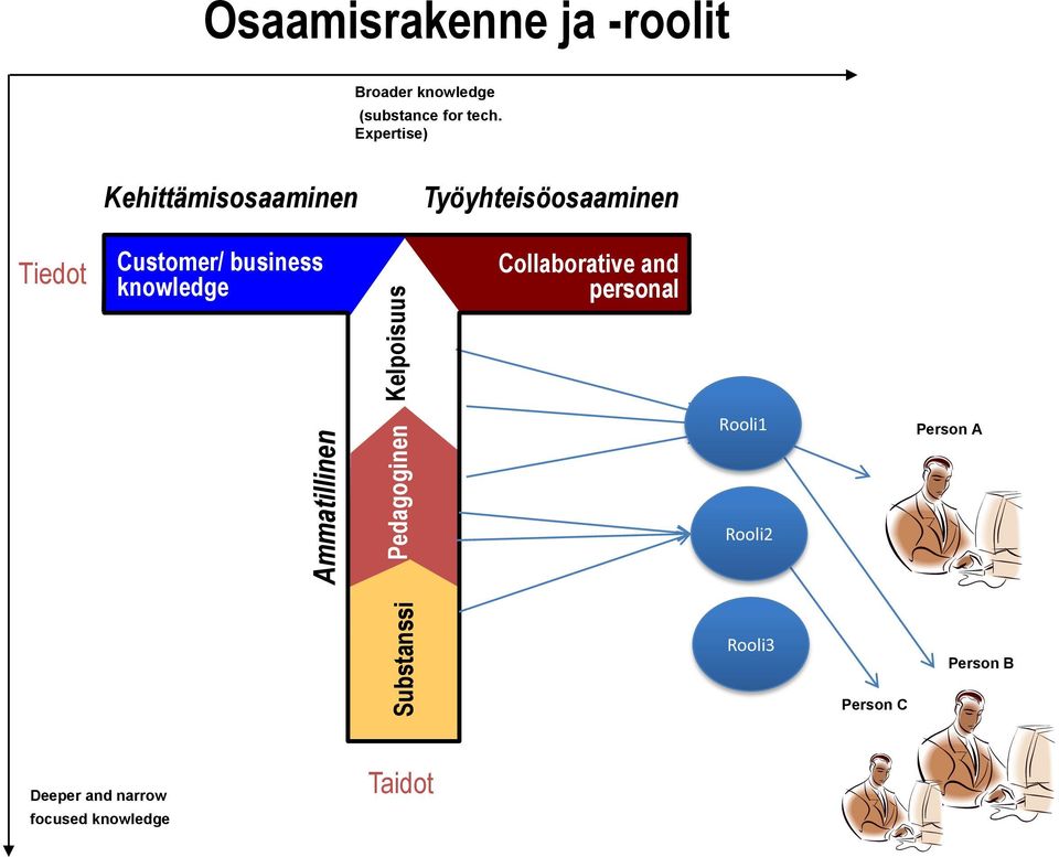 Expertise) Tiedot Kehittämisosaaminen Customer/ business knowledge