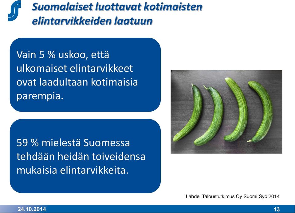 Vain 5 % uskoo, että ulkomaiset elintarvikkeet ovat laadultaan