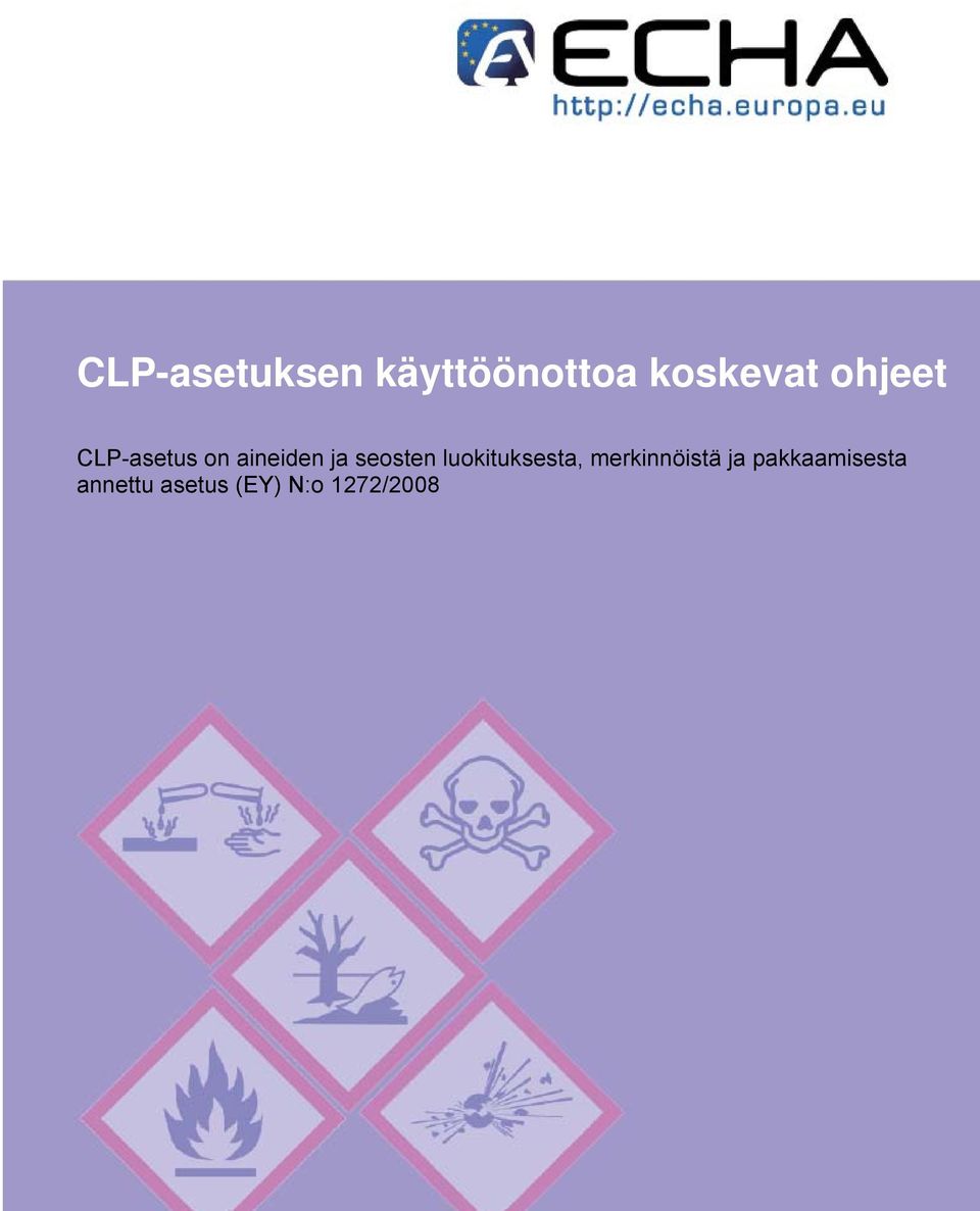 seosten luokituksesta, merkinnöistä ja