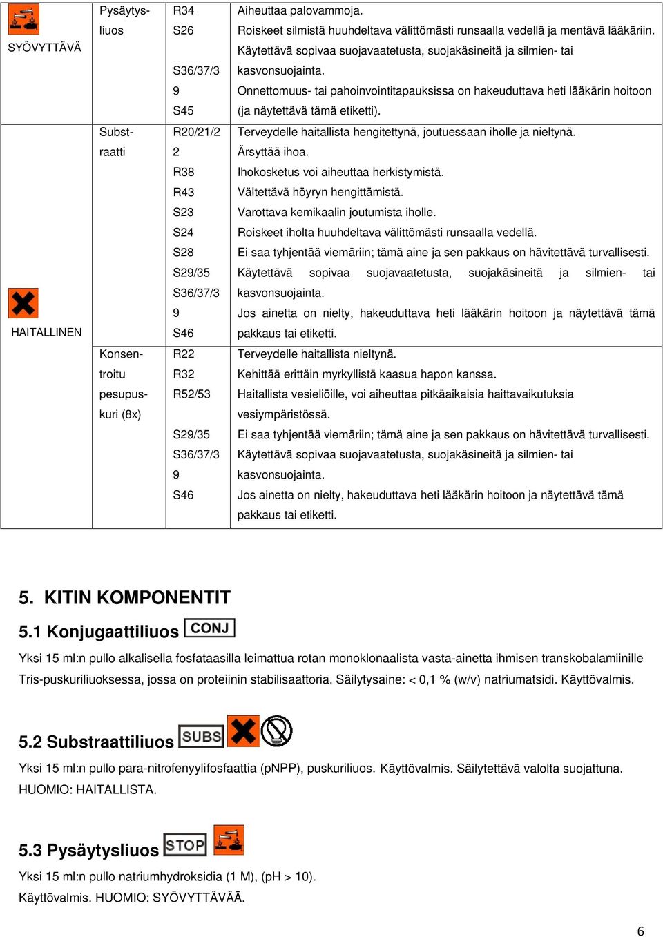 9 Onnettomuus- tai pahoinvointitapauksissa on hakeuduttava heti lääkärin hoitoon S45 (ja näytettävä tämä etiketti).
