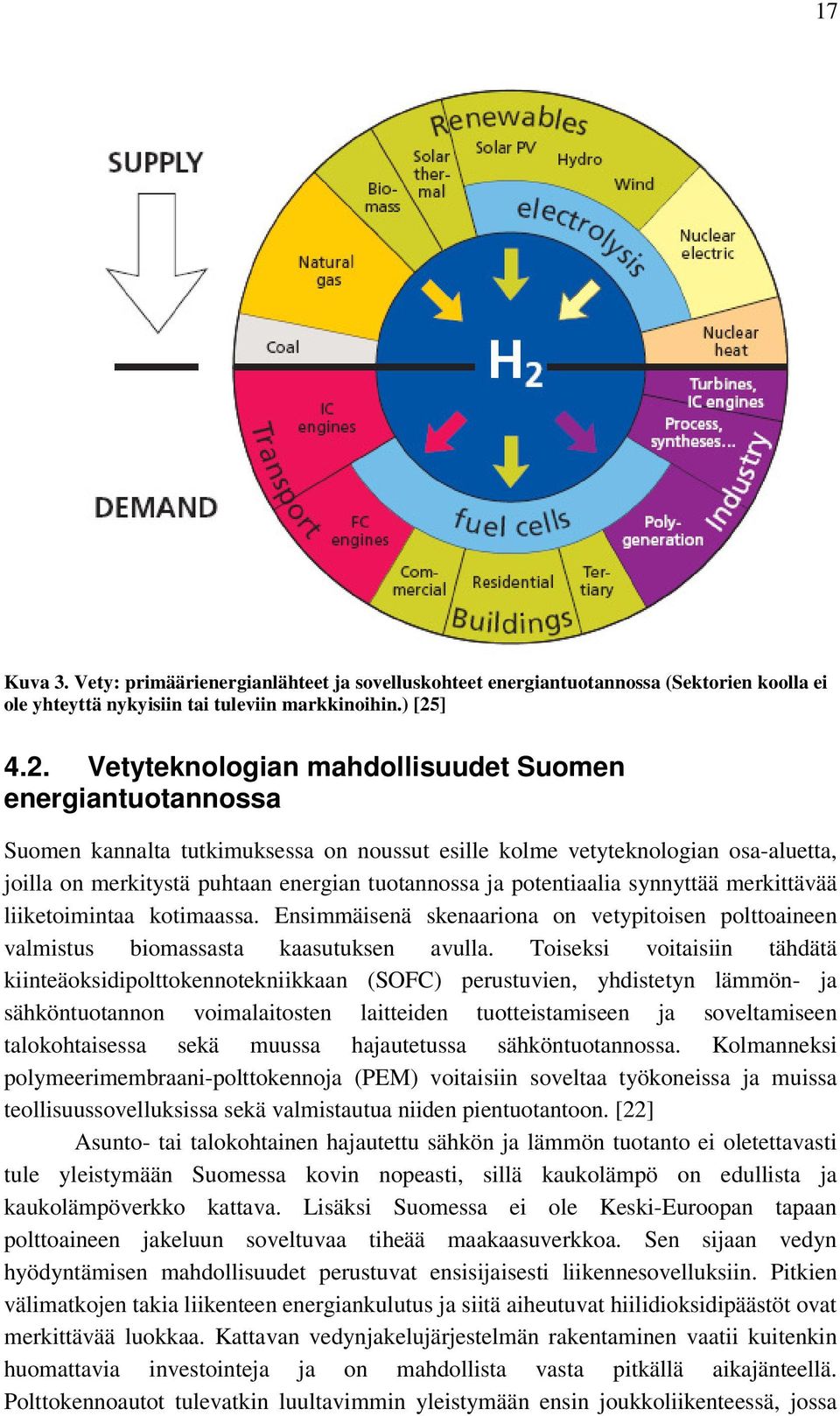 Vetyteknologian mahdollisuudet Suomen energiantuotannossa Suomen kannalta tutkimuksessa on noussut esille kolme vetyteknologian osa-aluetta, joilla on merkitystä puhtaan energian tuotannossa ja