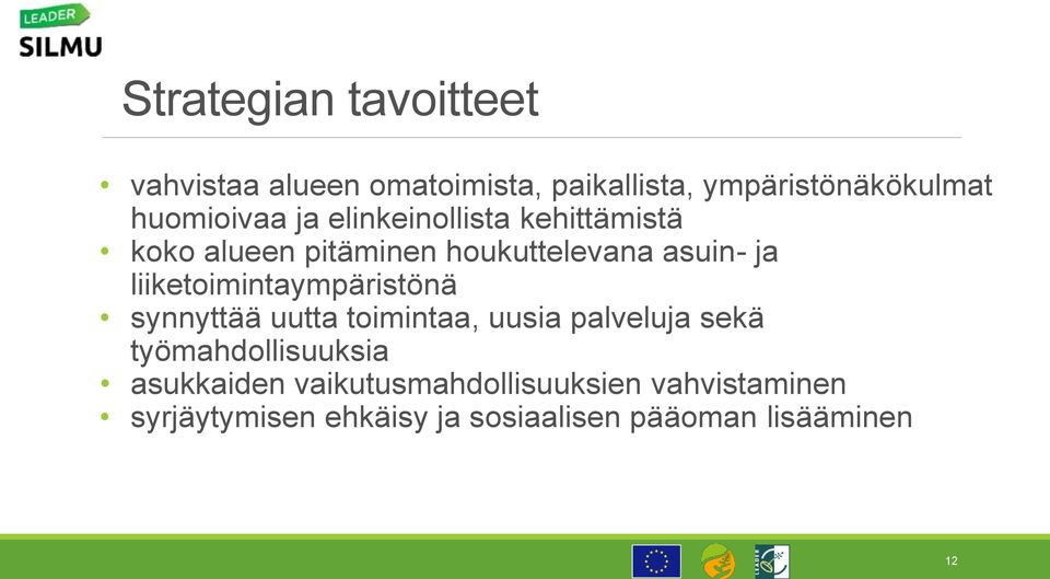 liiketoimintaympäristönä synnyttää uutta toimintaa, uusia palveluja sekä työmahdollisuuksia