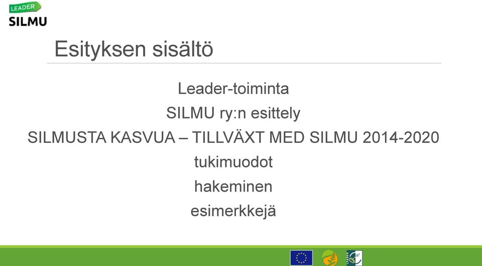 esittely SILMUSTA KASVUA