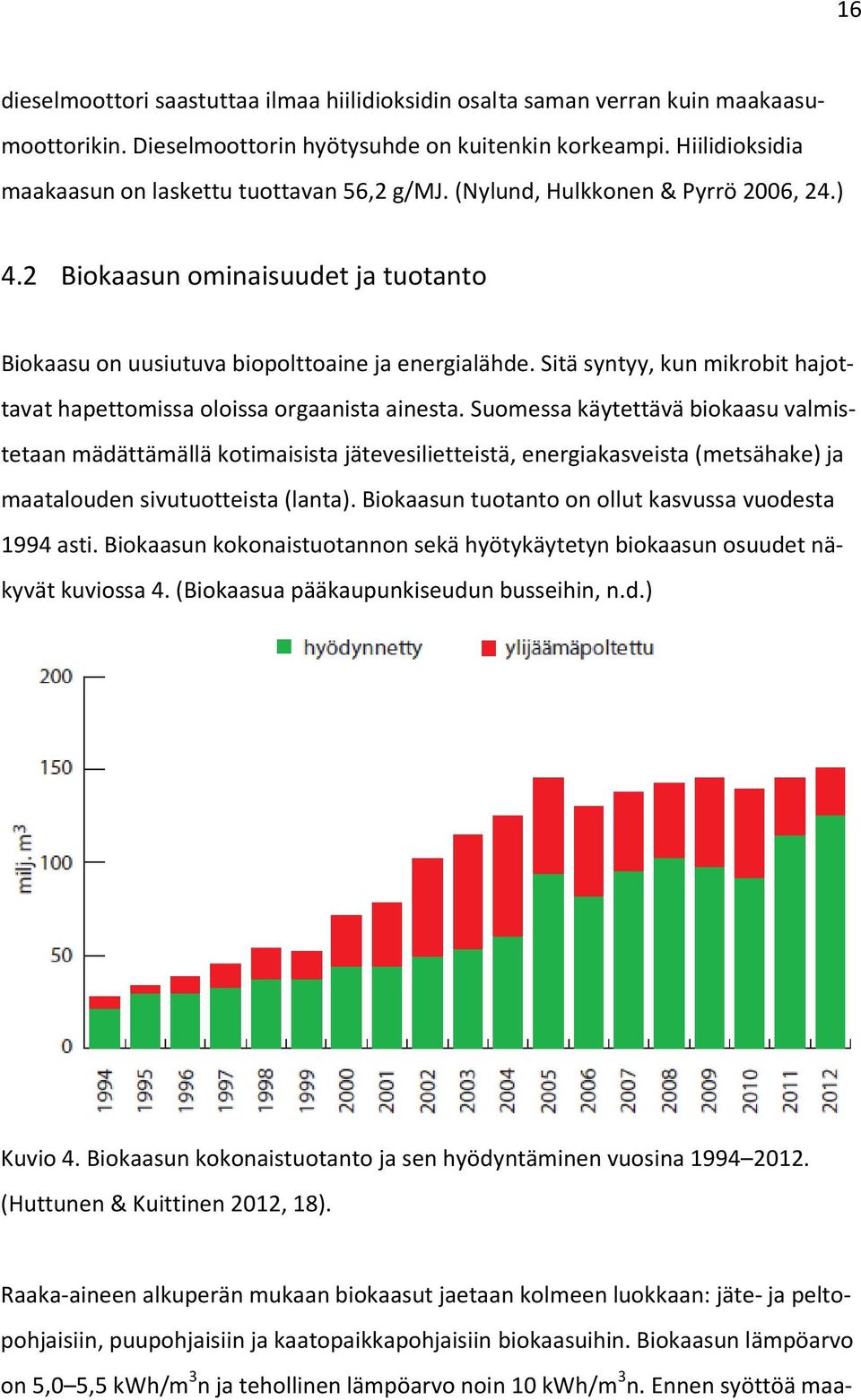 Sitä syntyy, kun mikrobit hajottavat hapettomissa oloissa orgaanista ainesta.
