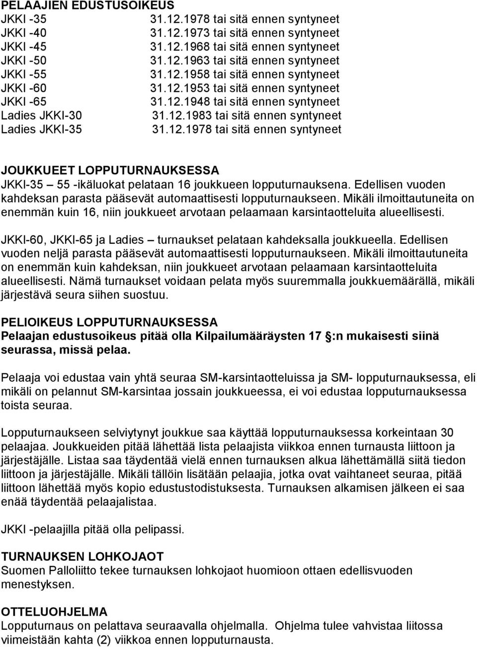 Edellisen vuoden kahdeksan parasta pääsevät automaattisesti lopputurnaukseen. Mikäli ilmoittautuneita on enemmän kuin 16, niin joukkueet arvotaan pelaamaan karsintaotteluita alueellisesti.