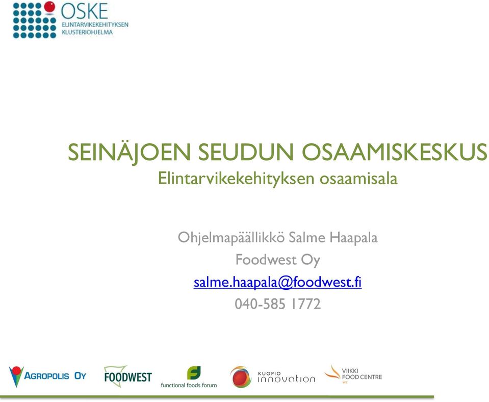Ohjelmapäällikkö Salme Haapala