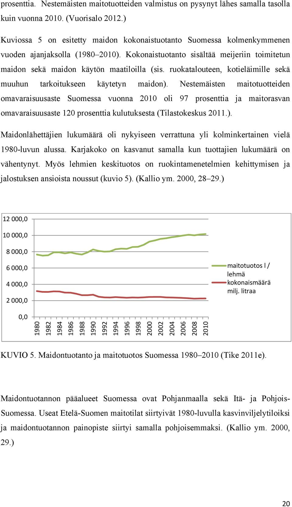 ruokatalouteen, kotieläimille sekä muuhun tarkoitukseen käytetyn maidon).