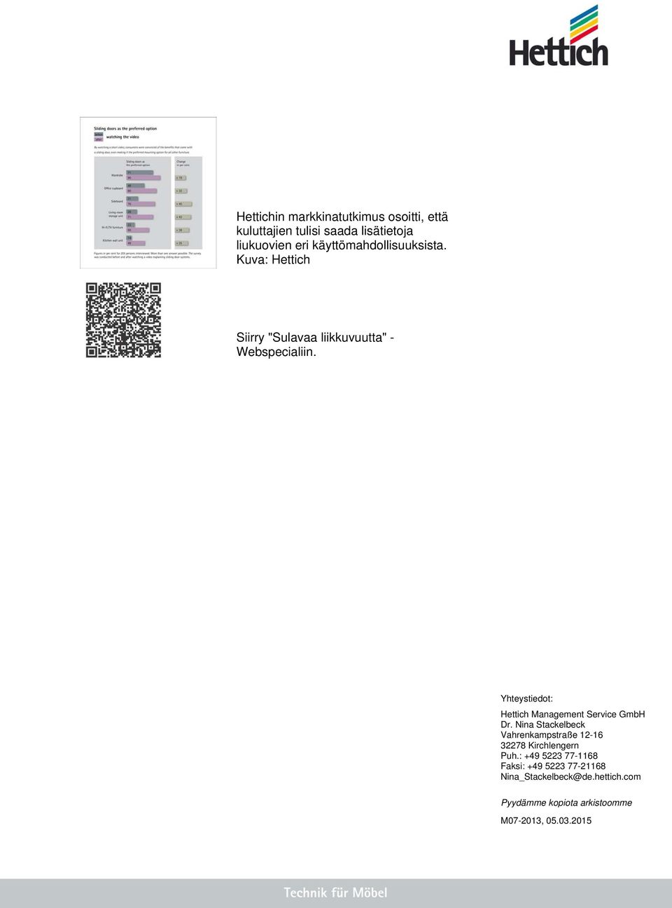 Hettichin liukuovijärjestelmät - PDF Ilmainen lataus