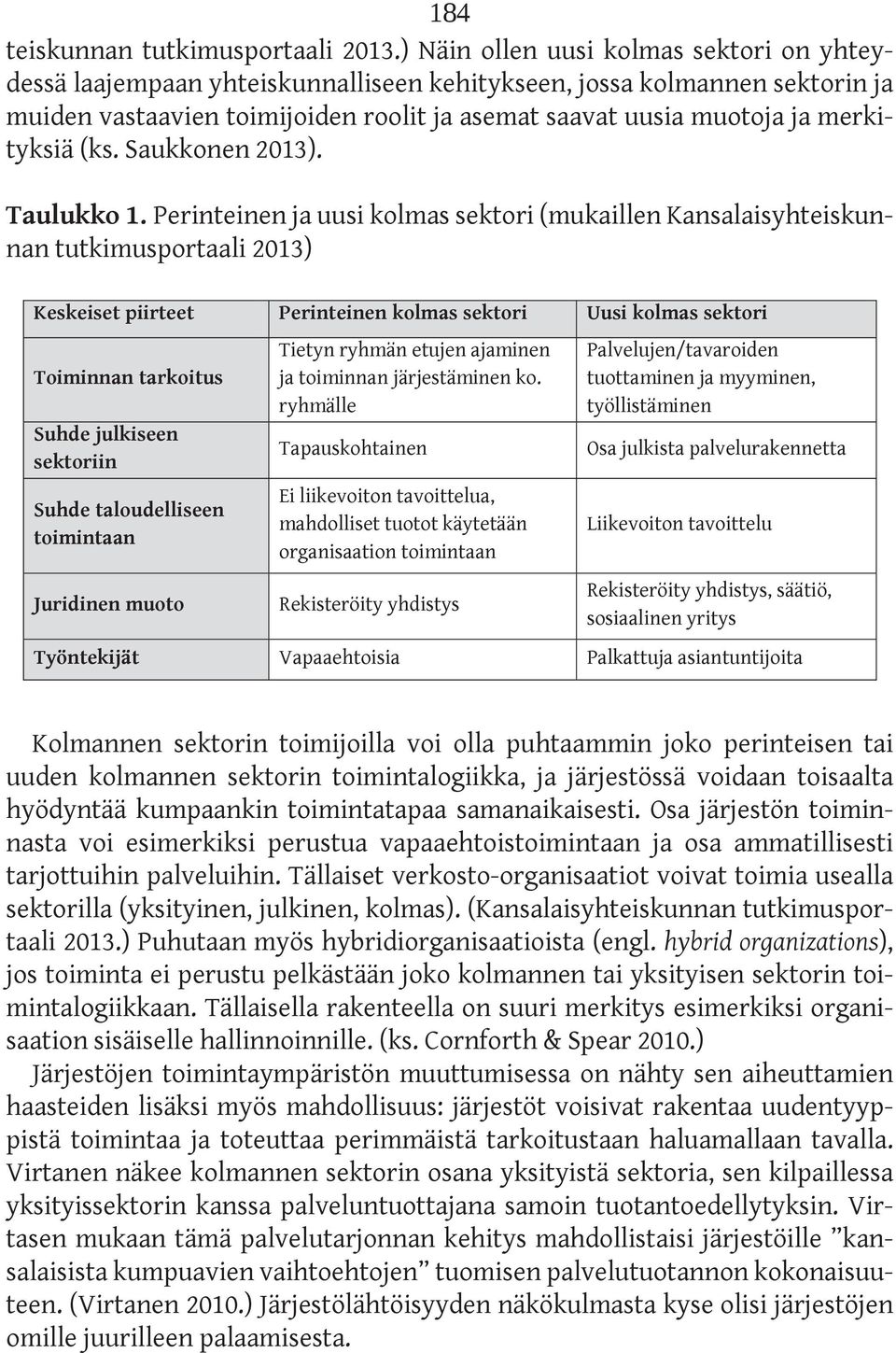 merkityksiä (ks. Saukkonen 2013). Taulukko 1.