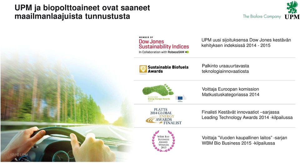 Euroopan komission Matkustuskategoriassa 2014 Finalisti Kestävät innovaatiot sarjassa Leading