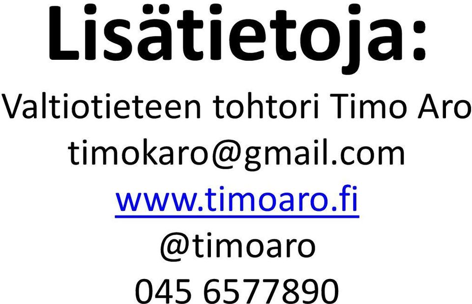 Timo Aro timokaro@gmail.