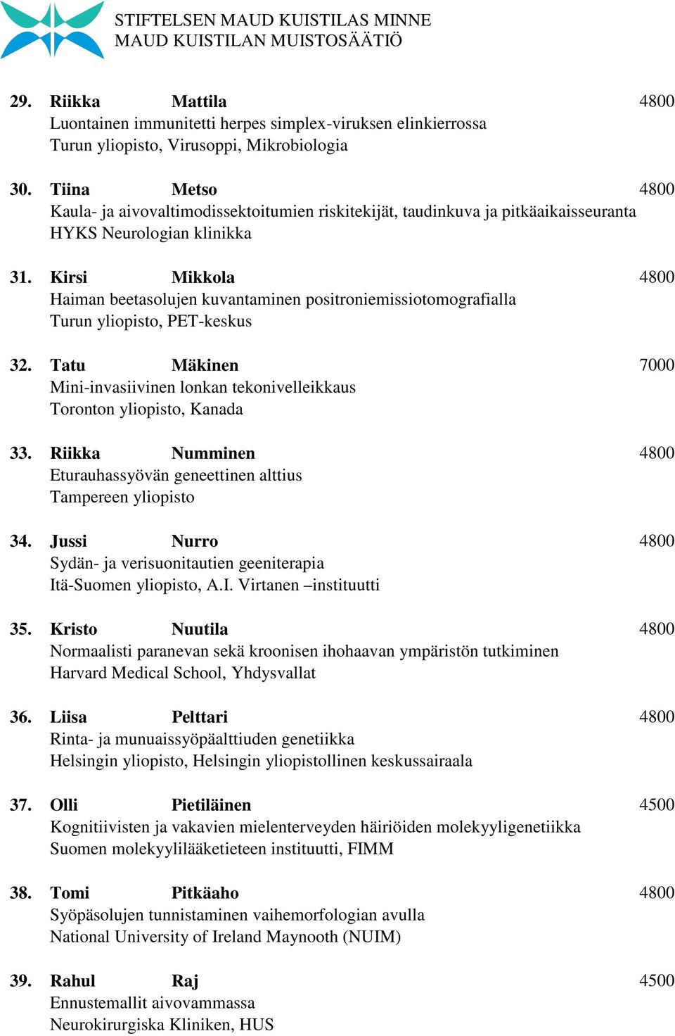Kirsi Mikkola 4800 Haiman beetasolujen kuvantaminen positroniemissiotomografialla Turun yliopisto, PET-keskus 32.