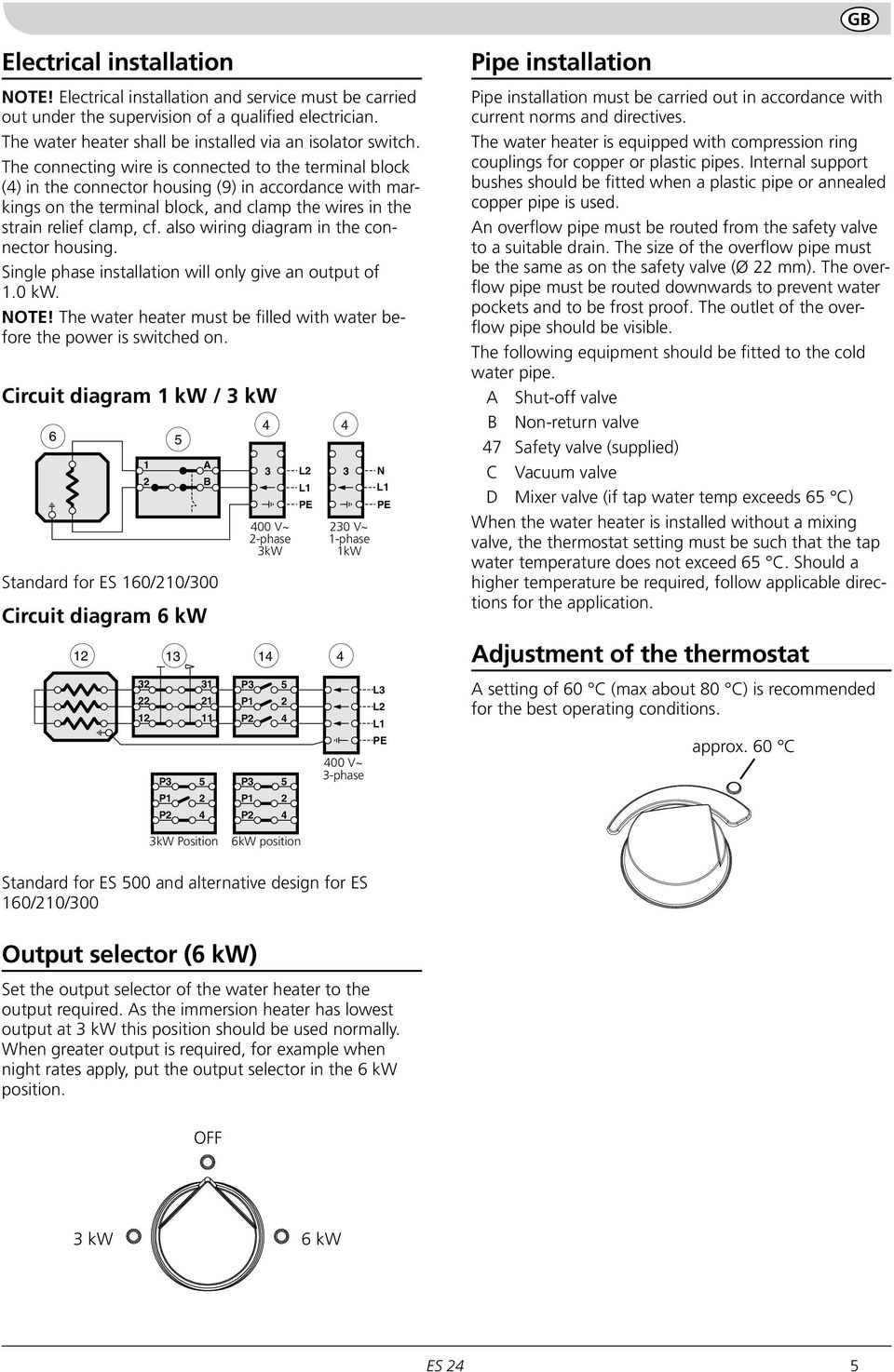 The connecting wire is connected to the terminal block () in the connector housing (9) in accordance with markings on the terminal block, and clamp the wires in the strain relief clamp, cf.