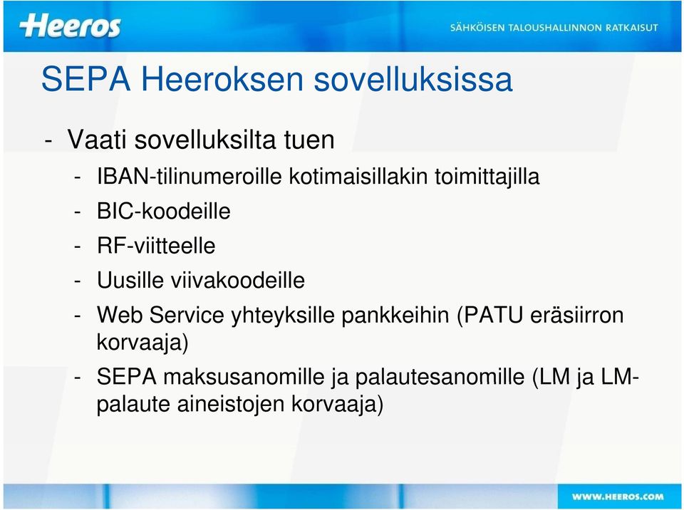 viivakoodeille - Web Service yhteyksille pankkeihin (PATU eräsiirron