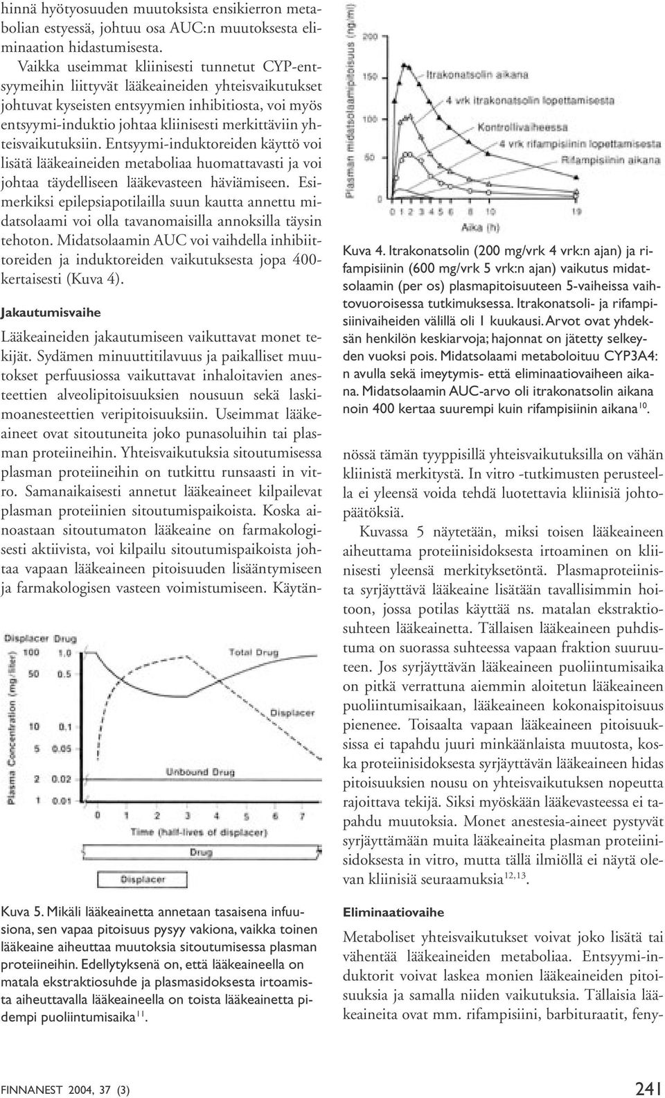 yhteisvaikutuksiin. Entsyymi-induktoreiden käyttö voi lisätä lääkeaineiden metaboliaa huomattavasti ja voi johtaa täydelliseen lääkevasteen häviämiseen.