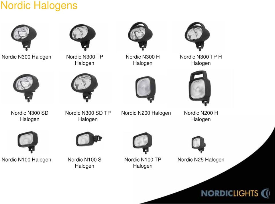 N300 SD TP Halogen Nordic N200 Halogen Nordic N200 H Halogen Nordic