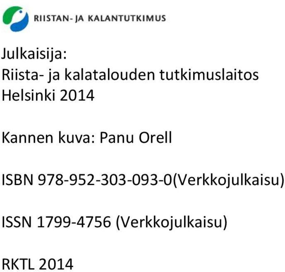 Panu Orell ISBN