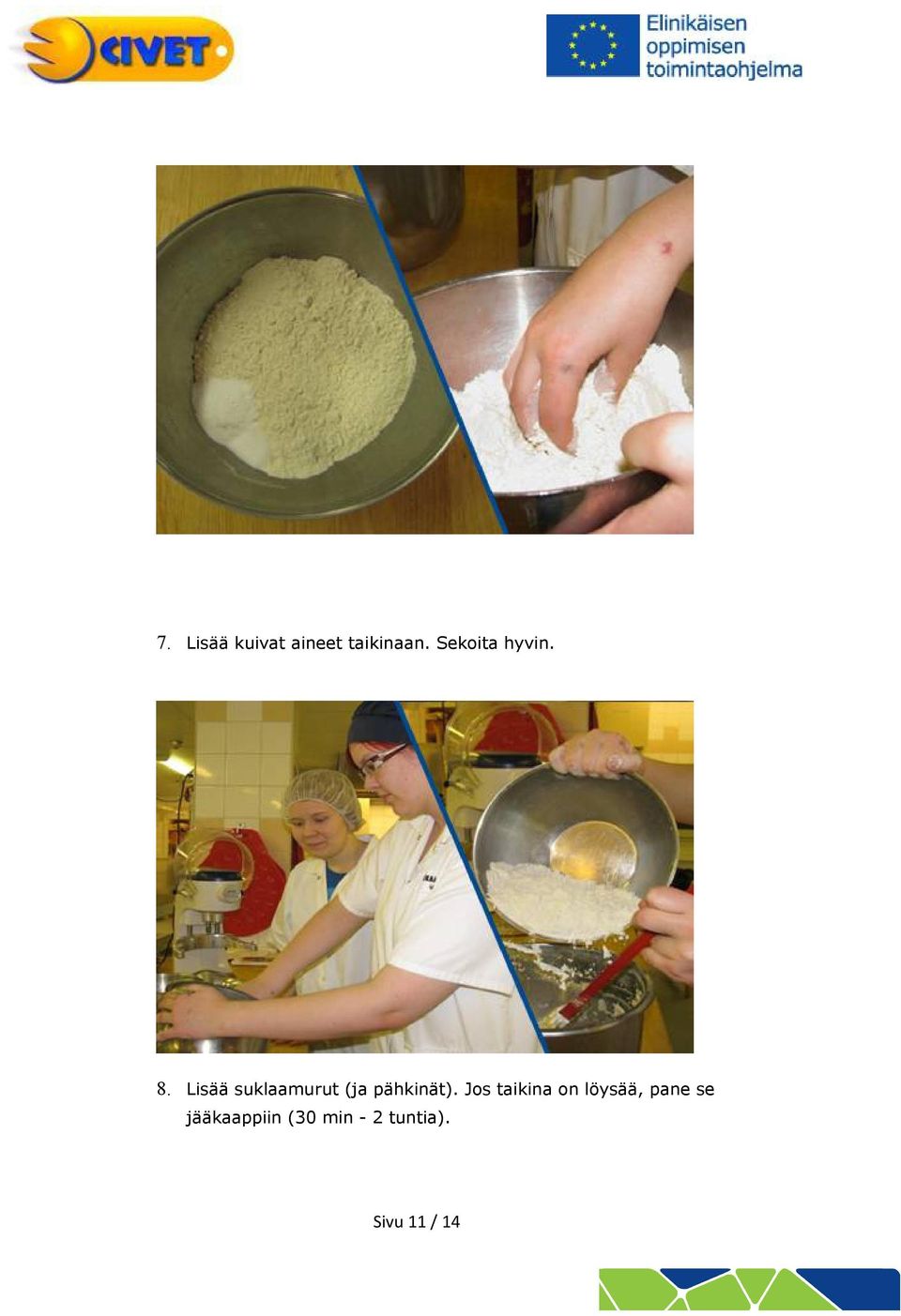 Lisää suklaamurut (ja pähkinät).