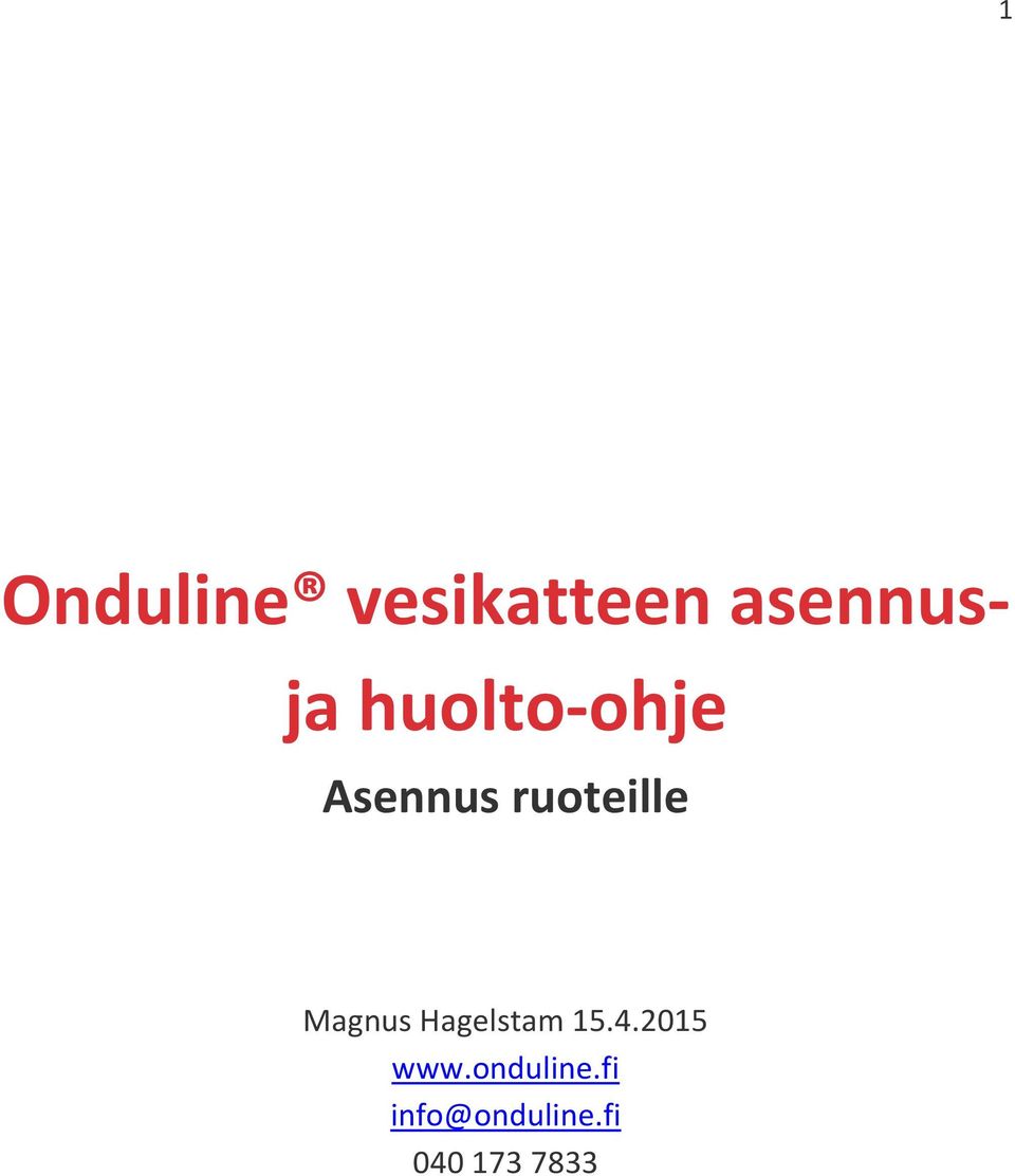 Magnus Hagelstam 15.4.2015 www.