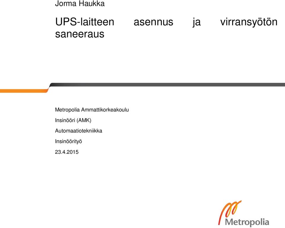 Ammattikorkeakoulu Insinööri (AMK)