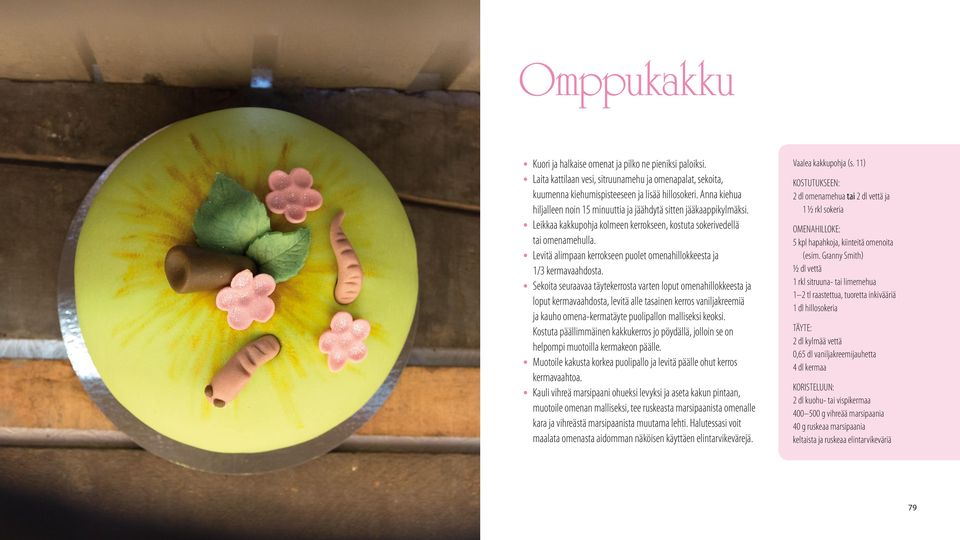 Levitä alimpaan kerrokseen puolet omenahillokkeesta ja 1/3 kermavaahdosta.