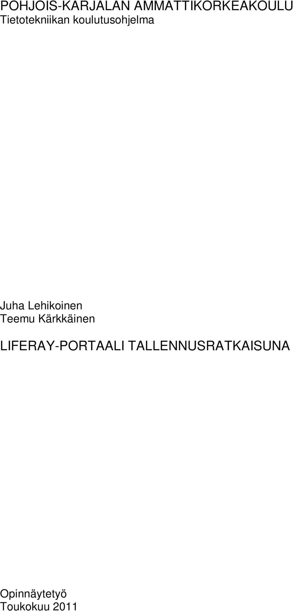 Lehikoinen Teemu Kärkkäinen