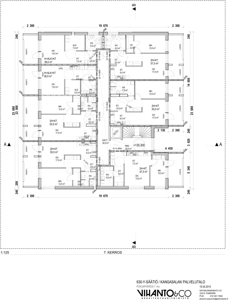 30,5 m 2 9,0 m 2 1 (PK) L +135,300 1 2H+ 4 2 130 2 300 10,5 m 2 4 430 7.