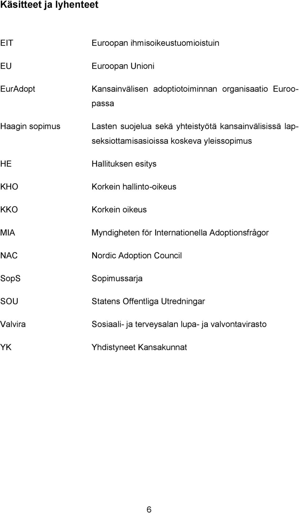 lapseksiottamisasioissa koskeva yleissopimus Hallituksen esitys Korkein hallinto-oikeus Korkein oikeus Myndigheten för Internationella