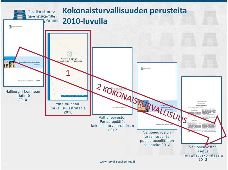 kokonaisturvallisuudesta 2012 www.turvallisuuskomitea.